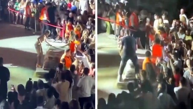 Mezarın üzerine çıkıp şarkı söylemek isteyen Yıldız Tilbe’yi görevliler durdurdu